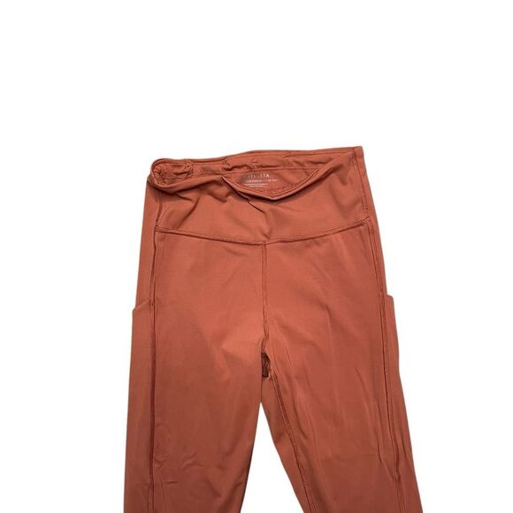 ATHLETA Ultimate Capri Stash Pocket 7/8 Tight Legging Orange Size Small - Picture 4 of 7